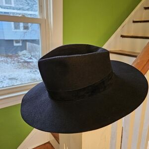 Lack Of Color Elegant Black Wide-Brim Hat